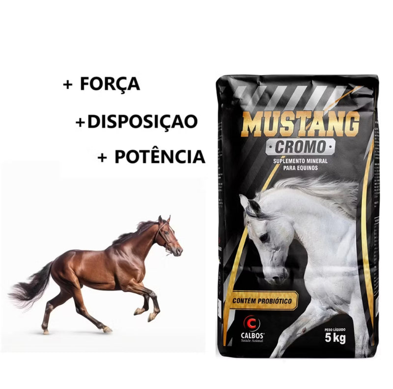 Suplemento Mineral C/ Probióticos para Equinos Mustang Calbos 5kg