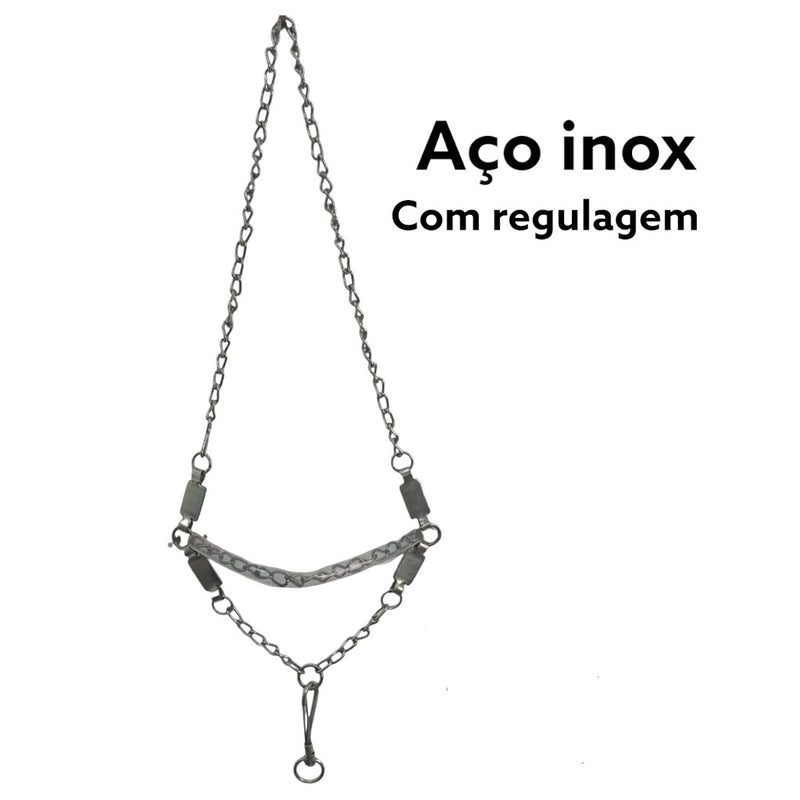 Cabresto Para Cavalos de Corrente Inox com ajuste